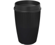 Reusable cup with 360° lid and insulating rim 350ml colour black