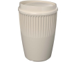 Reusable recycled plastic single-wall cup 350ml colour sand