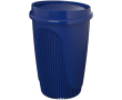 Reusable cup with clip lid and insulating band 350ml colour blue