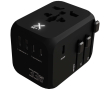 Customisable travel adapter with 33W GaN fast charging colour black