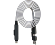 Magnetic retractable charging cable with dual input 60W colour grey