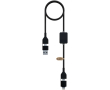 Charging and data cable with illuminated logo 60W 1m SCX.design colour black