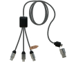 3-in-1 charging cable with illuminated SCX.design logos colour black
