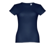 Women's fitted cotton T-shirt, 150 g/m2, THC Sofia colour blue