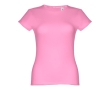 Women's fitted cotton T-shirt, 150 g/m2, THC Sofia colour pink