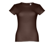 Women's fitted cotton T-shirt, 150 g/m2, THC Sofia colour brown