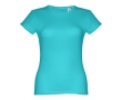 Women's fitted cotton T-shirt, 150 g/m2, THC Sofia colour turquoise
