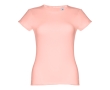 Women's fitted cotton T-shirt, 150 g/m2, THC Sofia colour salmon