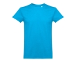 Unisex t-shirt in carded cotton, 190 g/m2, THC Ankara colour cyan blue