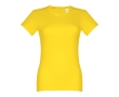 Women's fitted cotton T-shirt, 190 g/m2, THC Ankara colour yellow