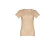 Women's fitted cotton T-shirt, 190 g/m2, THC Ankara colour light brown