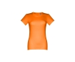Women's fitted cotton T-shirt, 190 g/m2, THC Ankara colour orange