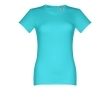 Women's fitted cotton T-shirt, 190 g/m2, THC Ankara colour turquoise