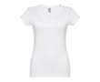 Women's fitted V-neck T-shirt, 150 g/m2, THC Athens colour white