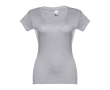 Women's fitted V-neck T-shirt, 150 g/m2, THC Athens colour marbled grey