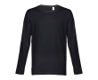 Unisex long-sleeved cotton shirt, 150 g/m2 colour black