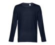 Unisex long-sleeved cotton shirt, 150 g/m2 colour navy-blue