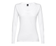 Women's long-sleeved cotton shirt, 150 g/m2 colour white