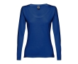 Women's long-sleeved cotton shirt, 150 g/m2 colour royal blue