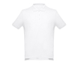 Men's cotton polo shirt in colours, 195 g/m2, THC Adam colour white