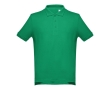 Men's cotton polo shirt in colours, 195 g/m2, THC Adam colour green
