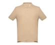 Men's cotton polo shirt in colours, 195 g/m2, THC Adam colour light brown