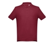 Men's cotton polo shirt in colours, 195 g/m2, THC Adam colour burgundy