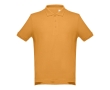 Men's cotton polo shirt in colours, 195 g/m2, THC Adam colour dark yellow