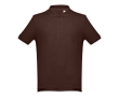 Men's cotton polo shirt in colours, 195 g/m2, THC Adam colour brown