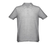 Men's cotton polo shirt in colours, 195 g/m2, THC Adam colour grey
