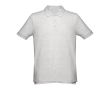 Men's cotton polo shirt in colours, 195 g/m2, THC Adam colour light grey