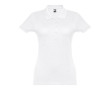 Women's cotton polo shirt in many colours, 195 g/m2 colour white