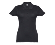 Women's cotton polo shirt in many colours, 195 g/m2 colour black