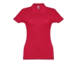 Women's cotton polo shirt in many colours, 195 g/m2 colour red
