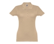 Women's cotton polo shirt in many colours, 195 g/m2 colour light brown