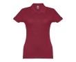 Women's cotton polo shirt in many colours, 195 g/m2 colour burgundy