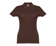 Women's cotton polo shirt in many colours, 195 g/m2 colour brown