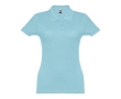 Women's cotton polo shirt in many colours, 195 g/m2 colour pastel blue