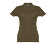 Women's cotton polo shirt in many colours, 195 g/m2 colour military green