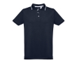 Slim-fit cotton polo shirt, 210 g/m2, THC Rome colour navy-blue