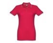 Women's two-tone cotton polo shirt, 210 g/m2, THC Rome colour red