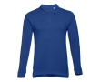Long-sleeved cotton polo shirt, 210 g/m2, THC Bern colour royal blue