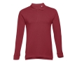 Long-sleeved cotton polo shirt, 210 g/m2, THC Bern colour burgundy