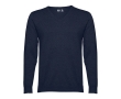V-neck sweater partly made of cotton, 220 g/m2, THC Milan colour navy-blue