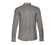 Men's fitted long-sleeved shirt, 115 g/m2, THC Paris colour dark grey