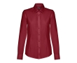 Women's cotton and polyester fitted shirt, 130 g/m2 colour burgundy