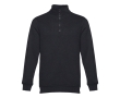1/4 zip sweatshirts, polyester & cotton, 320 g/m2 colour black