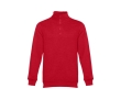 1/4 zip sweatshirts, polyester & cotton, 320 g/m2 colour red