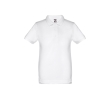 Cotton polo shirt for children, 195 g/m2, THC Adam Kids colour white