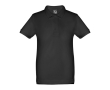 Cotton polo shirt for children, 195 g/m2, THC Adam Kids colour black